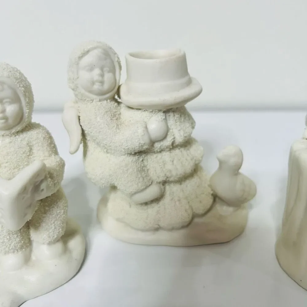 Department 56 Classic Vintage Snowbabies Winter Angels Tree stump hammer penguin